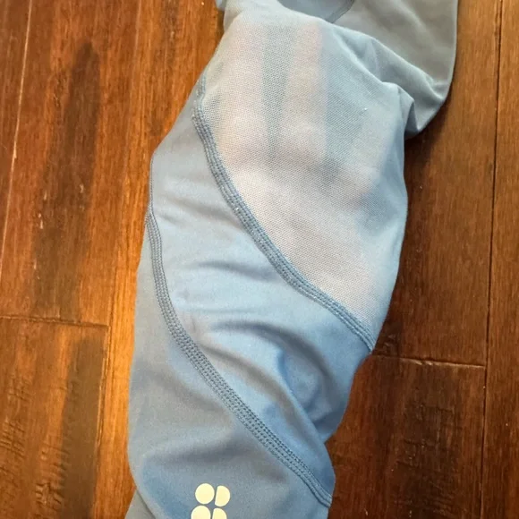 Sweaty Betty Blue High-Waist Mesh Leggings - Picture 6 of 7